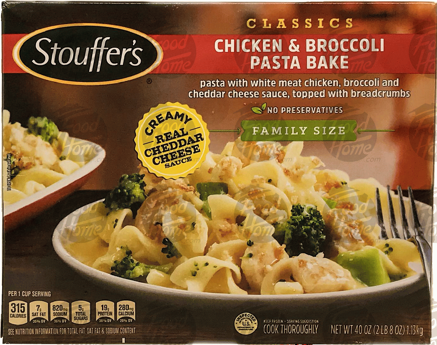 Stouffer's Family Size chicken & broccoli pasta bake in a cheddar cheese sauce Full-Size Picture